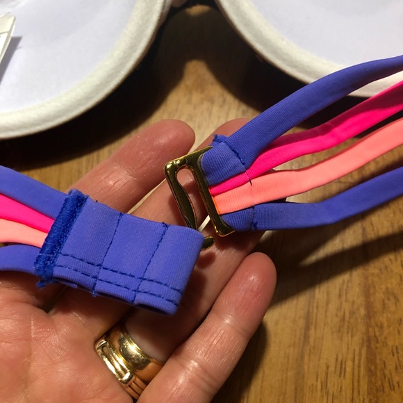 California Waves Black Polka Dots Push Up Top Hipster Bottom Set L - Picture 9 of 16